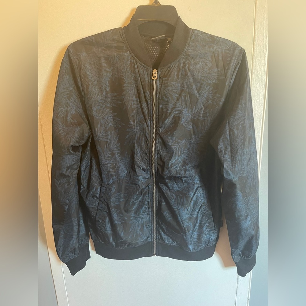 Nwt Jack & Jones Blue & Black Printed Light Jacket Size M